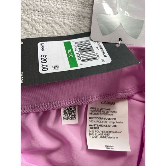Under Armour GIRL’S YLARGE Pink FlyBy Shorts - Picture 4 of 8